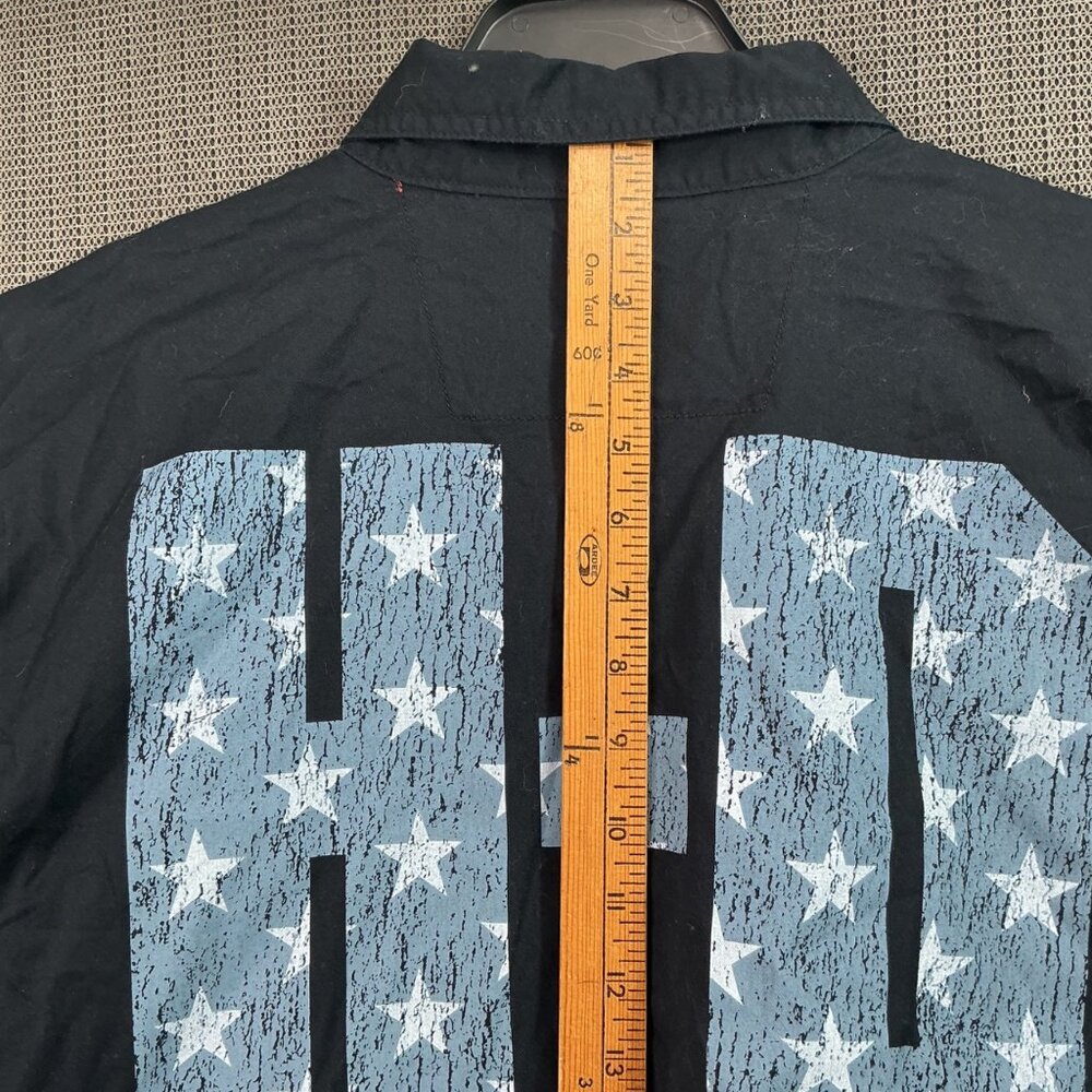 Harley-Davidson Mens 2XL Genuine MotorClothes Black Sleeveless Button-Up Shirt - Picture 7 of 8